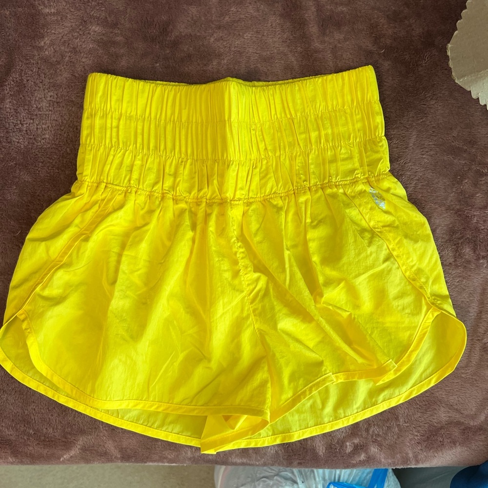 Bright yellow FP movement The Way Home shorts